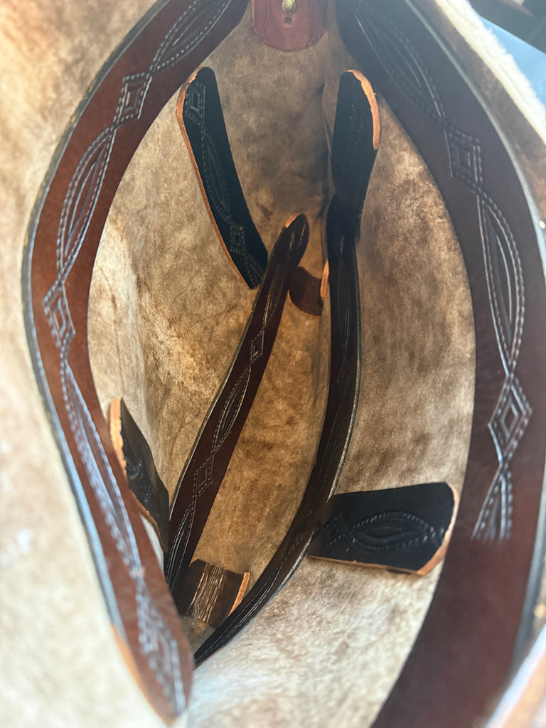 Vintage Custom Fur & Leather Crossbody Bag