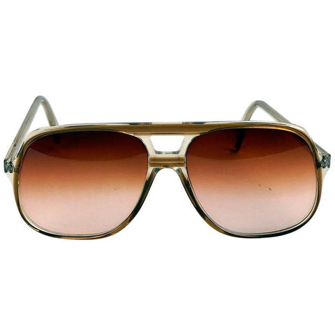 Yves Saint Laurent Tortoise Shield Frame Vintage Sunglasses