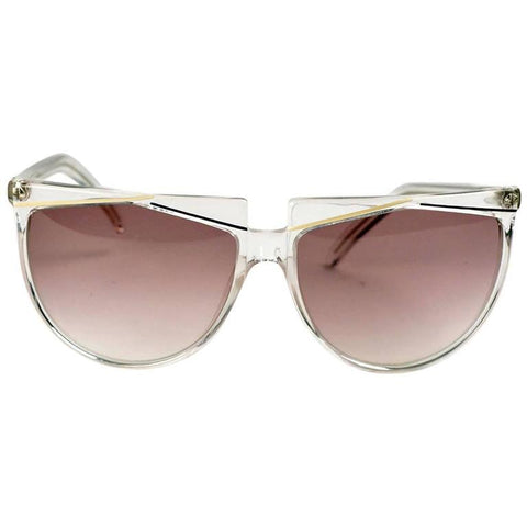 Yves Saint Laurent Tortoise Shield Frame Vintage Sunglasses