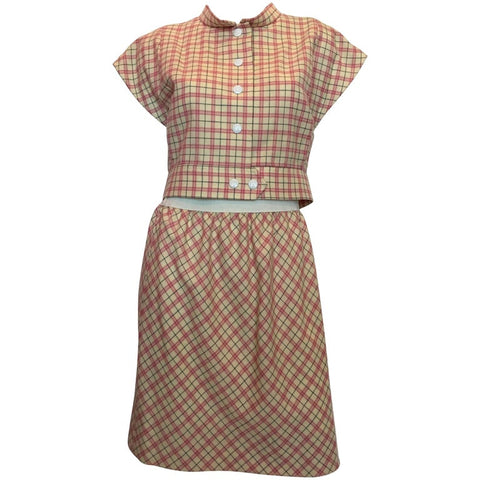 Bill Blass 1980's Pink Coral Pom Pom Wool Coat