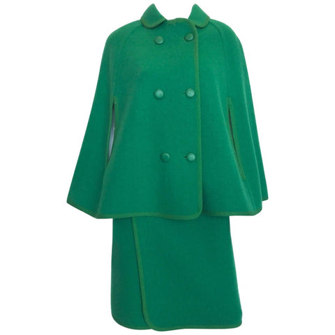Norell Vintage 1960'S Kelly Green Coat