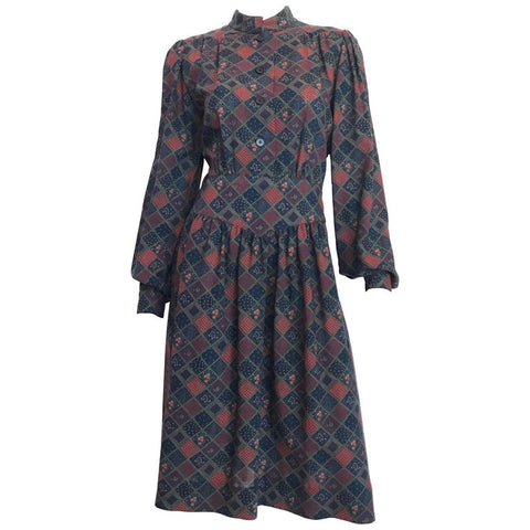 Bill Blass 1980's Pink Coral Pom Pom Wool Coat