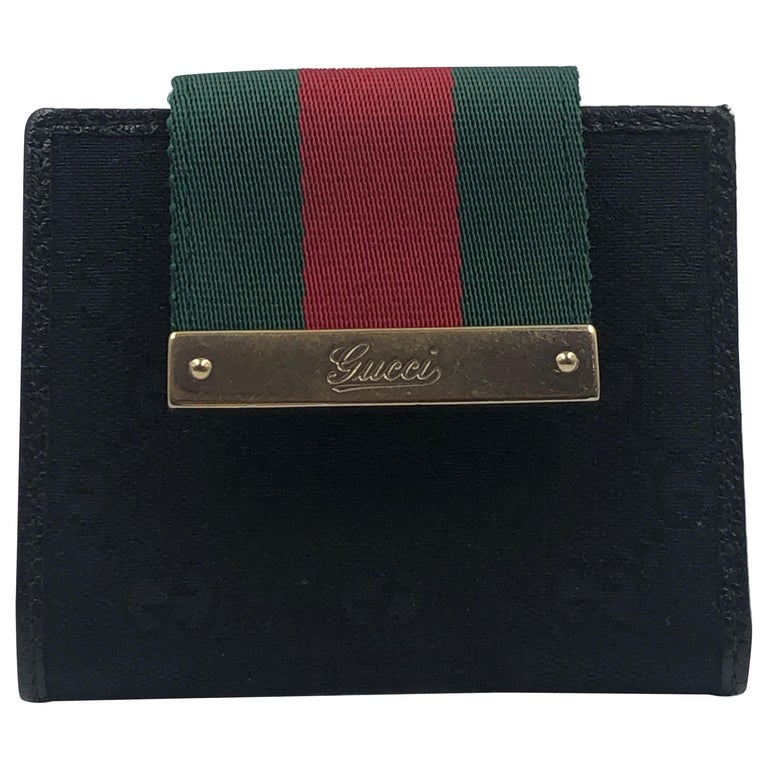 Gucci Red & Green Stripe Small Wallet