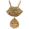 Napier Gilded Gold Abstract Gold Necklace with Double Chain