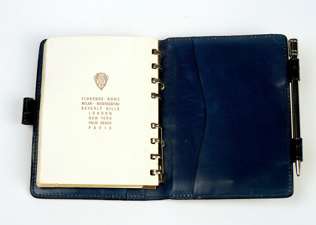 Gucci Rare Blue Baby Crocodile Address Book