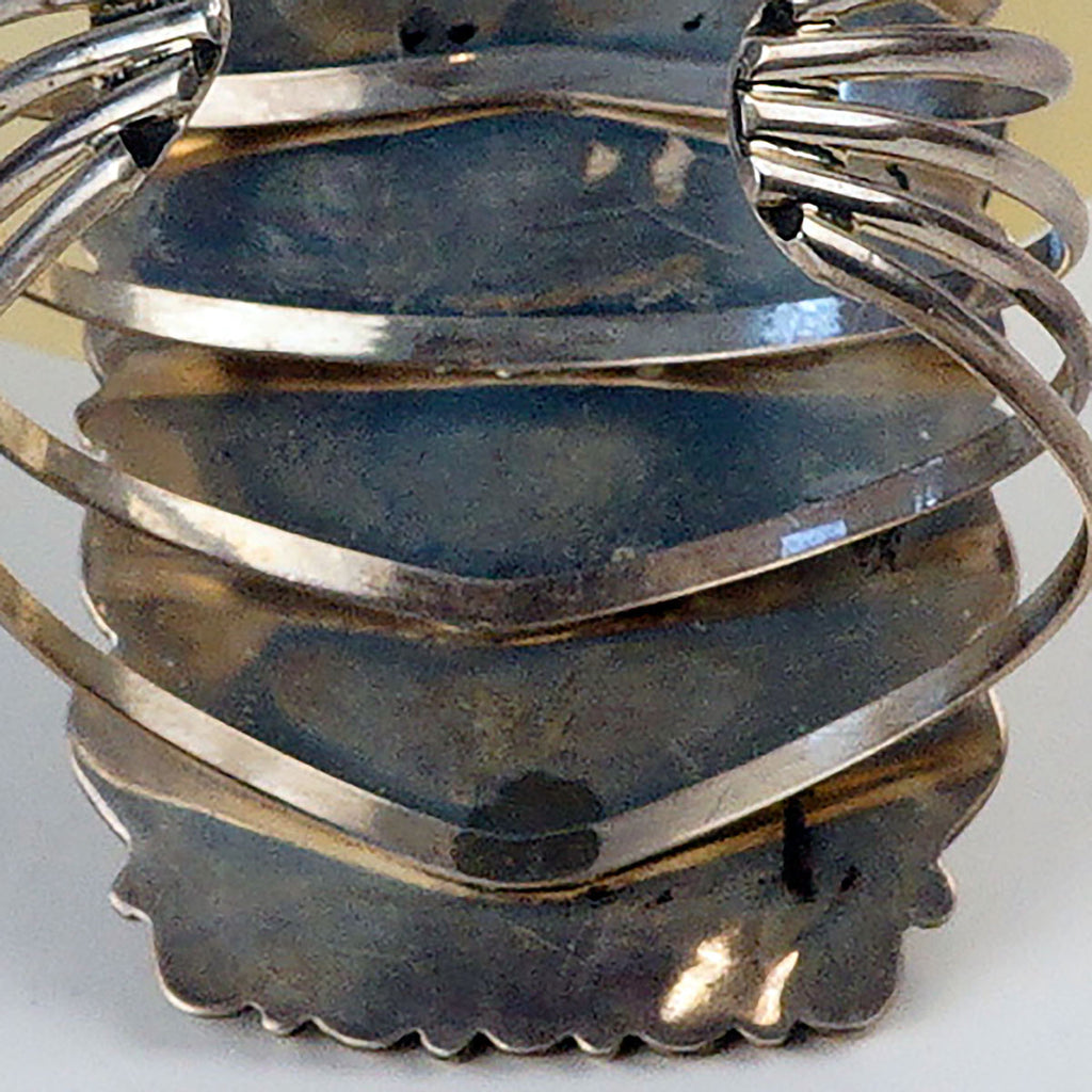 Green Turquoise Sterling Silver Cuff