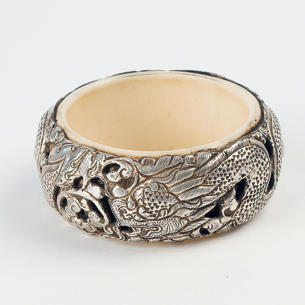 Tibetan Vintage Tribal Silver Dragon Bracelet