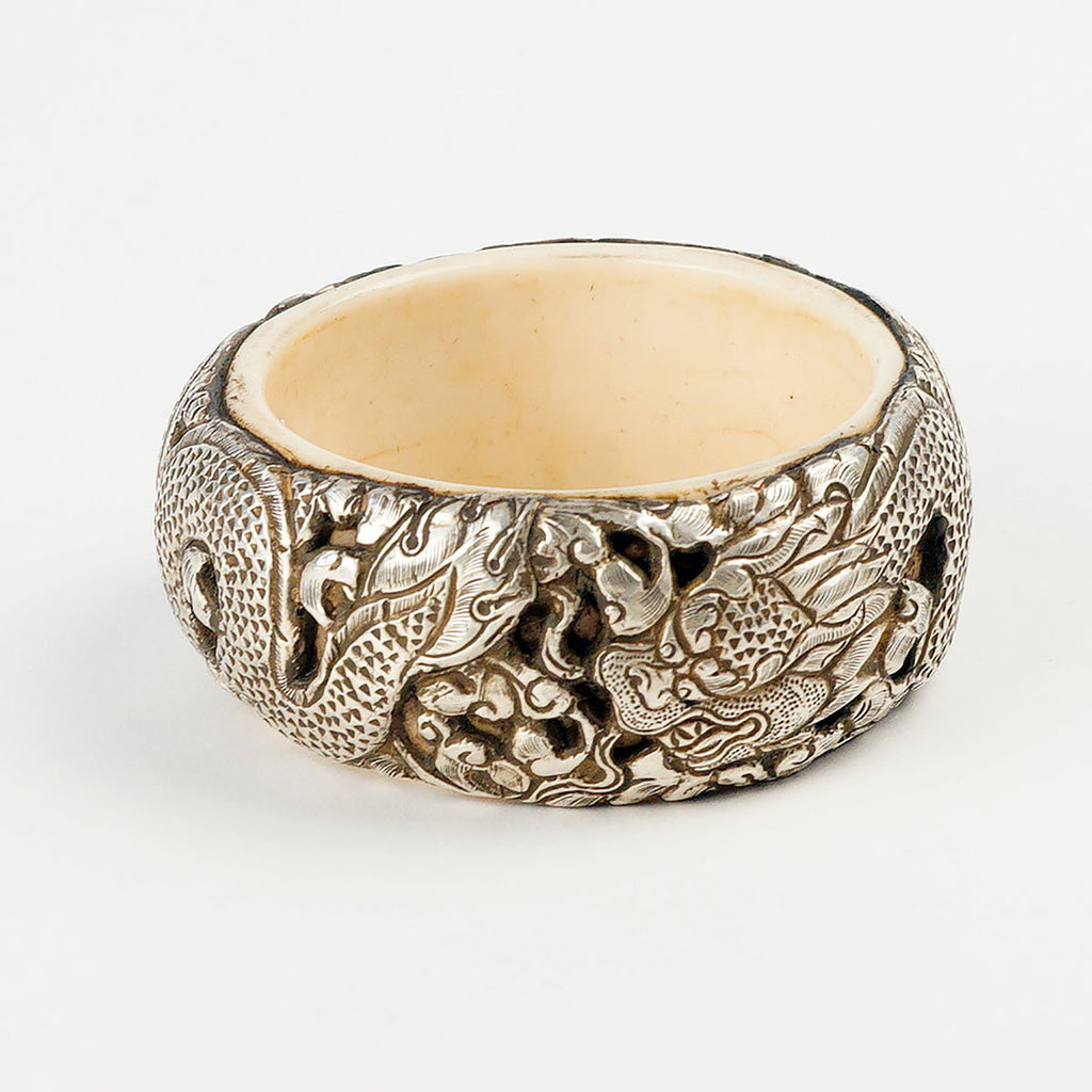 Tibetan Vintage Tribal Silver Dragon Bracelet
