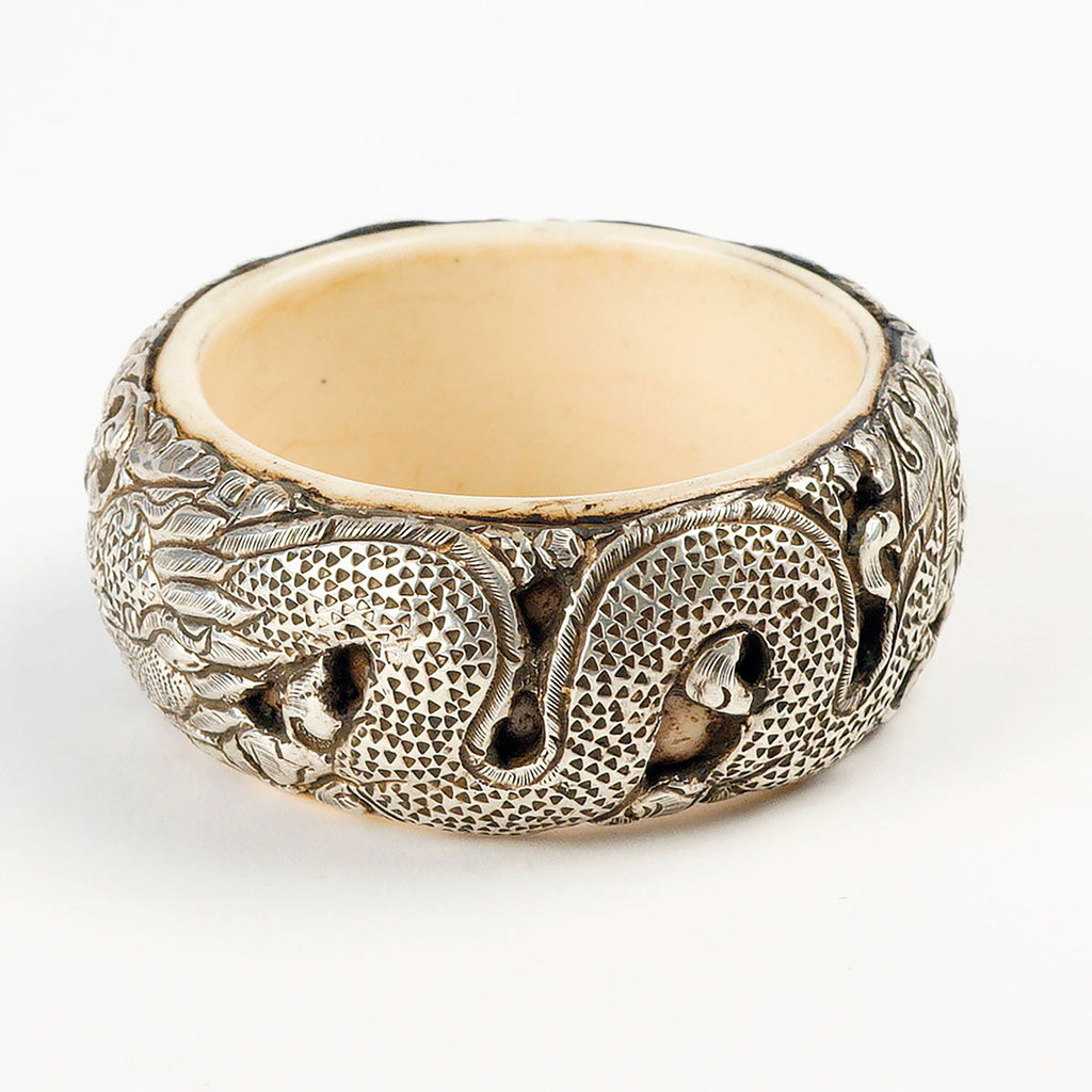 Tibetan Vintage Tribal Silver Dragon Bracelet