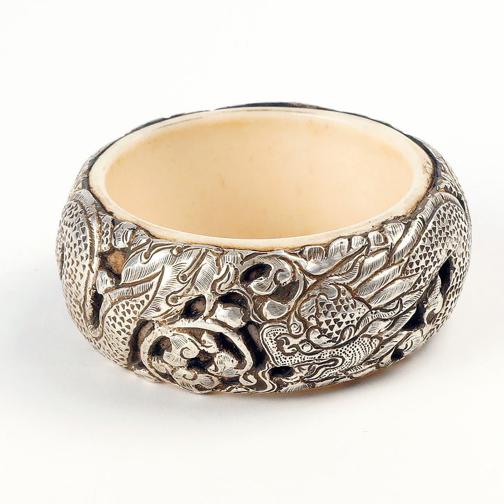 Tibetan Vintage Tribal Silver Dragon Bracelet