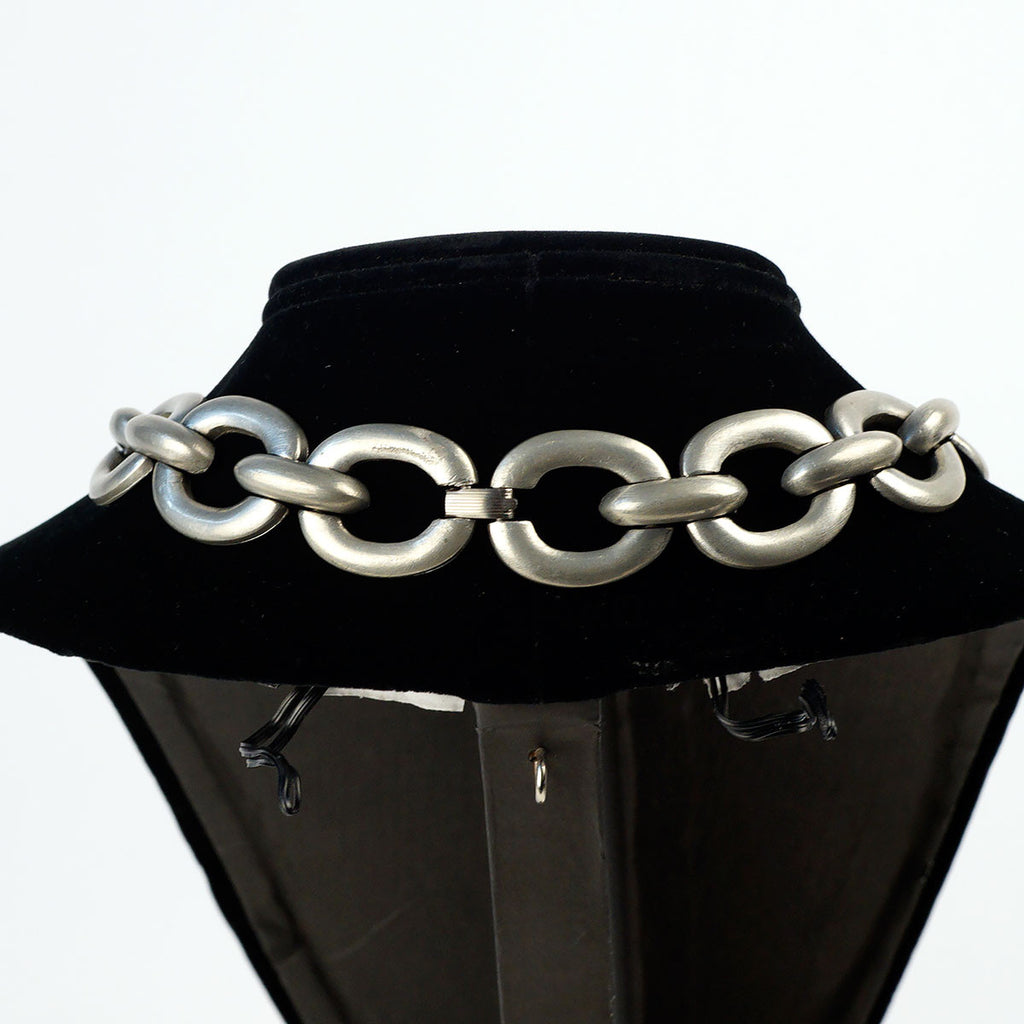 Hobe Silver Metal Chain Link Necklace