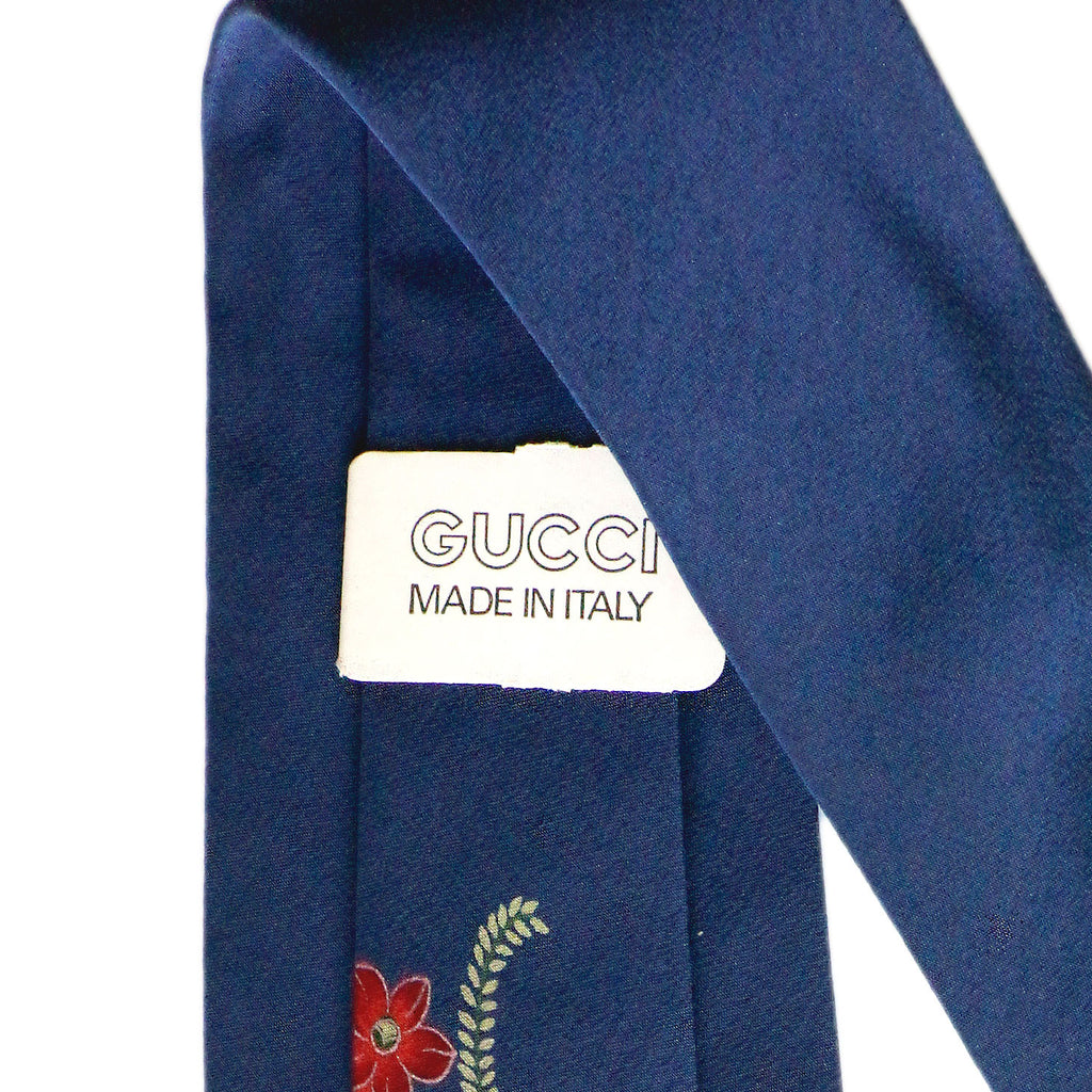 Gucci Blue Floral Vintage Tie