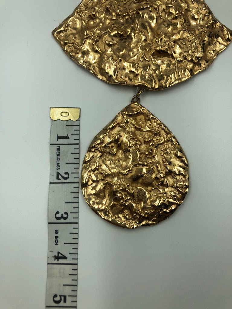 Napier Gilded Gold Abstract Gold Necklace with Double Chain