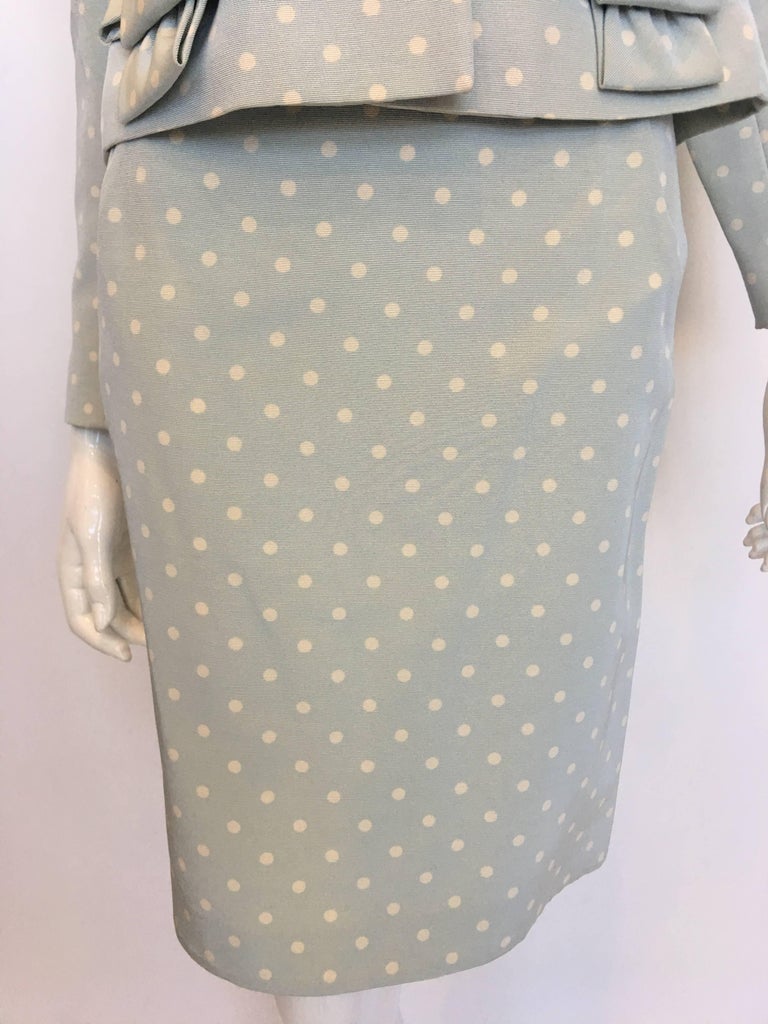 Givenchy 1990's Polka Dot Skirt Suit