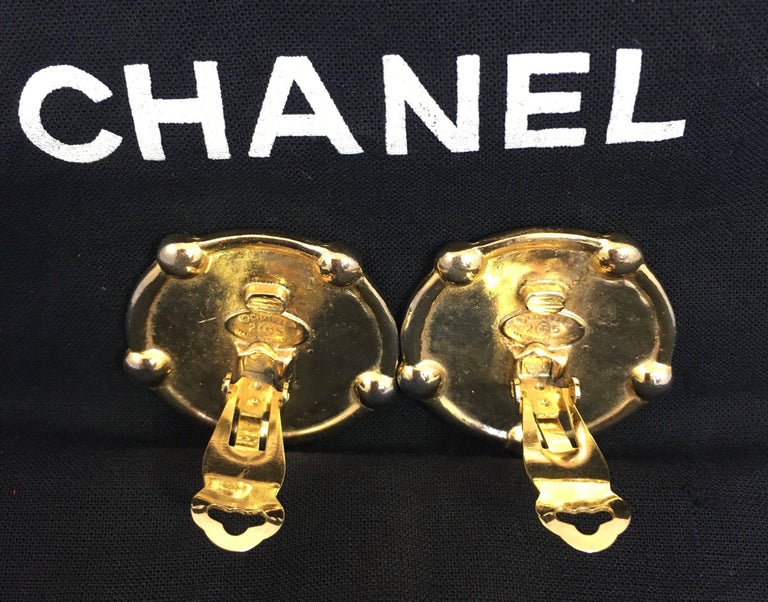 Chanel CC Logo Earrings