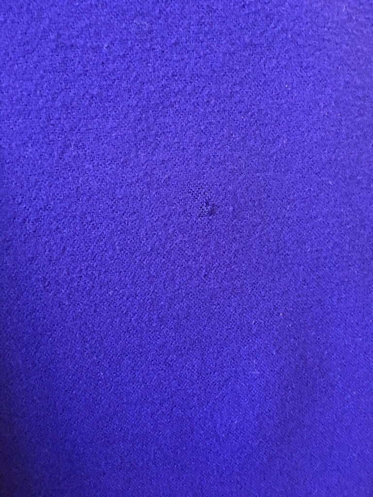 Ferragamo Purple Wool Cape Style Coat