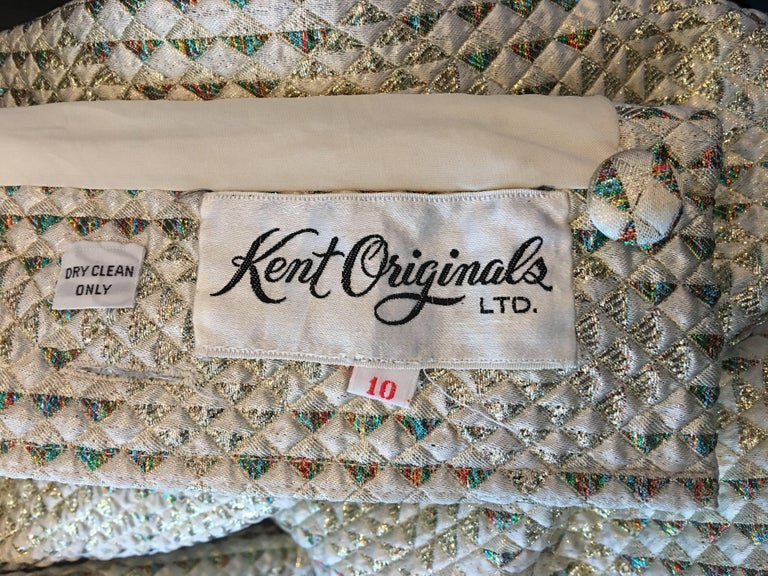 1970's Kent Originals Gold Lame Outfit