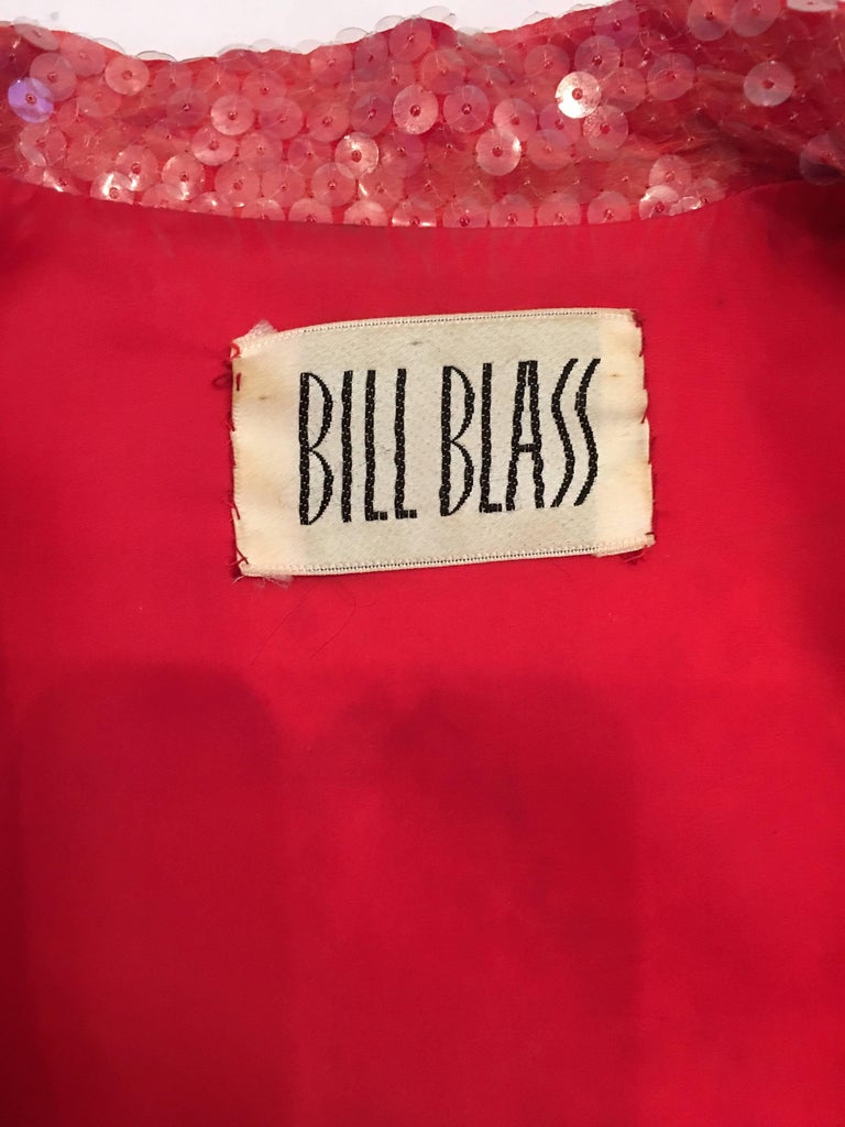 Bill Blass 1970's Lizard Print Sequin Two piece Suit