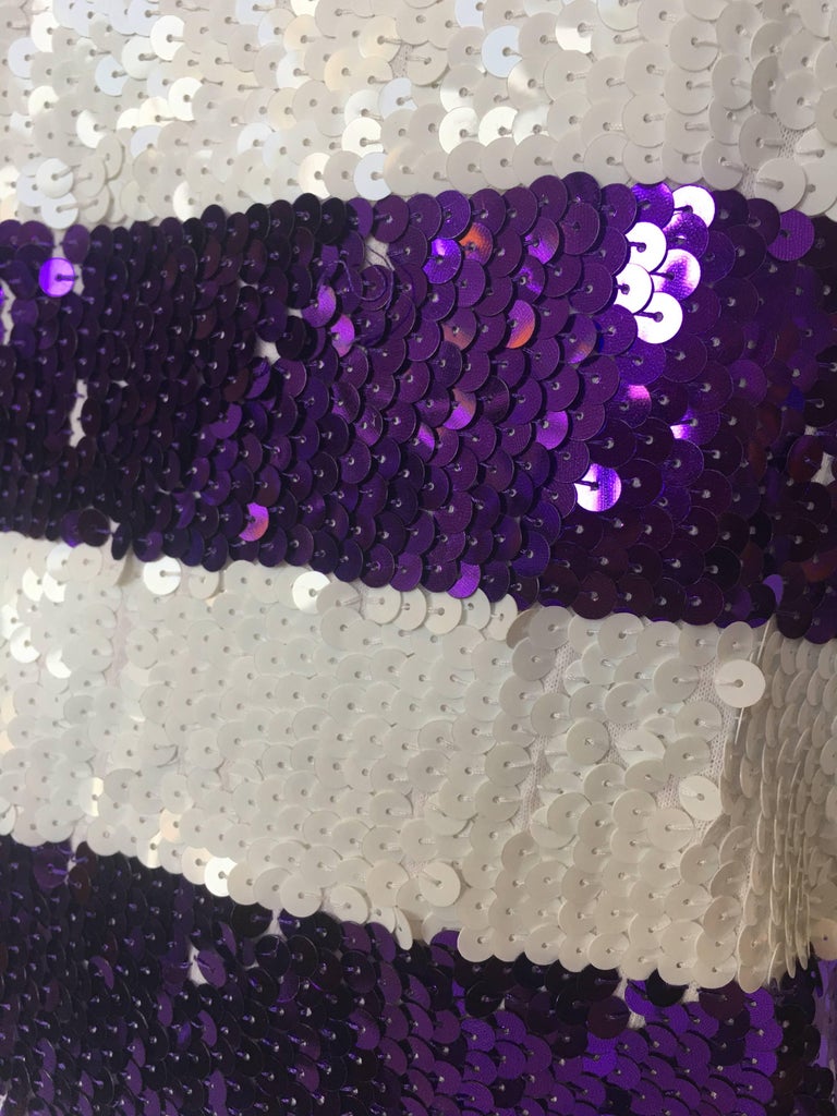 Gene Ewing 1980's Sequin Striped Shift Dress