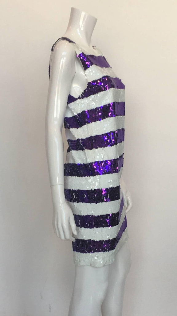 Gene Ewing 1980's Sequin Striped Shift Dress