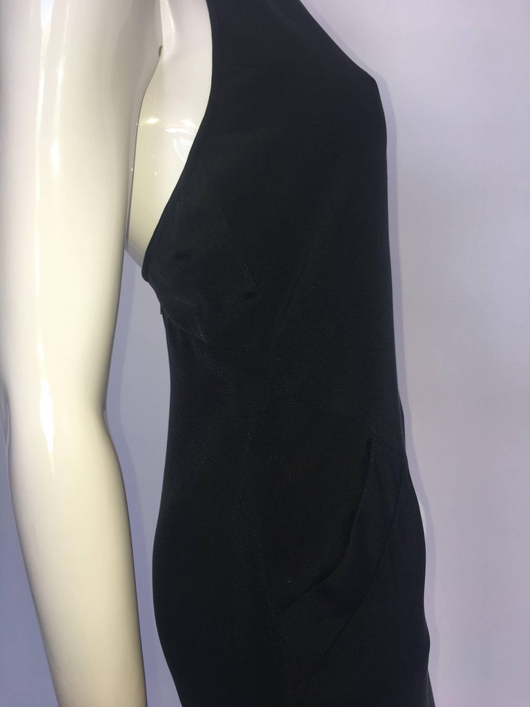 Karl Lagerfeld 1990's Sexy Black High Neck Halter Dress