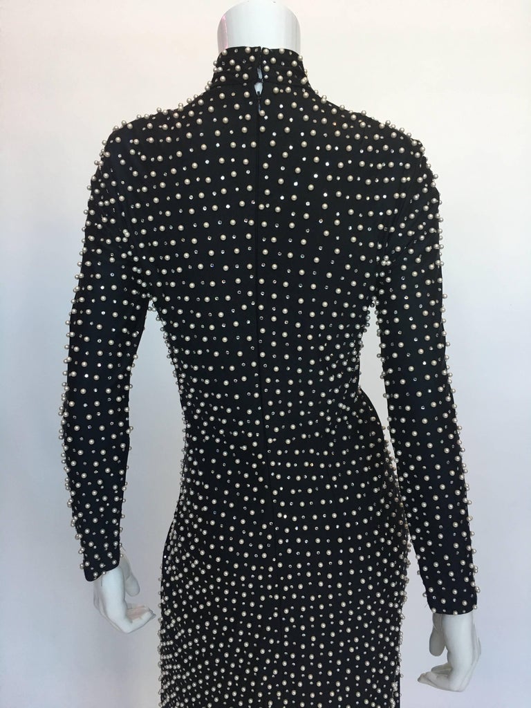 Lillie Rubin 1980's Pearl Encrusted Dress
