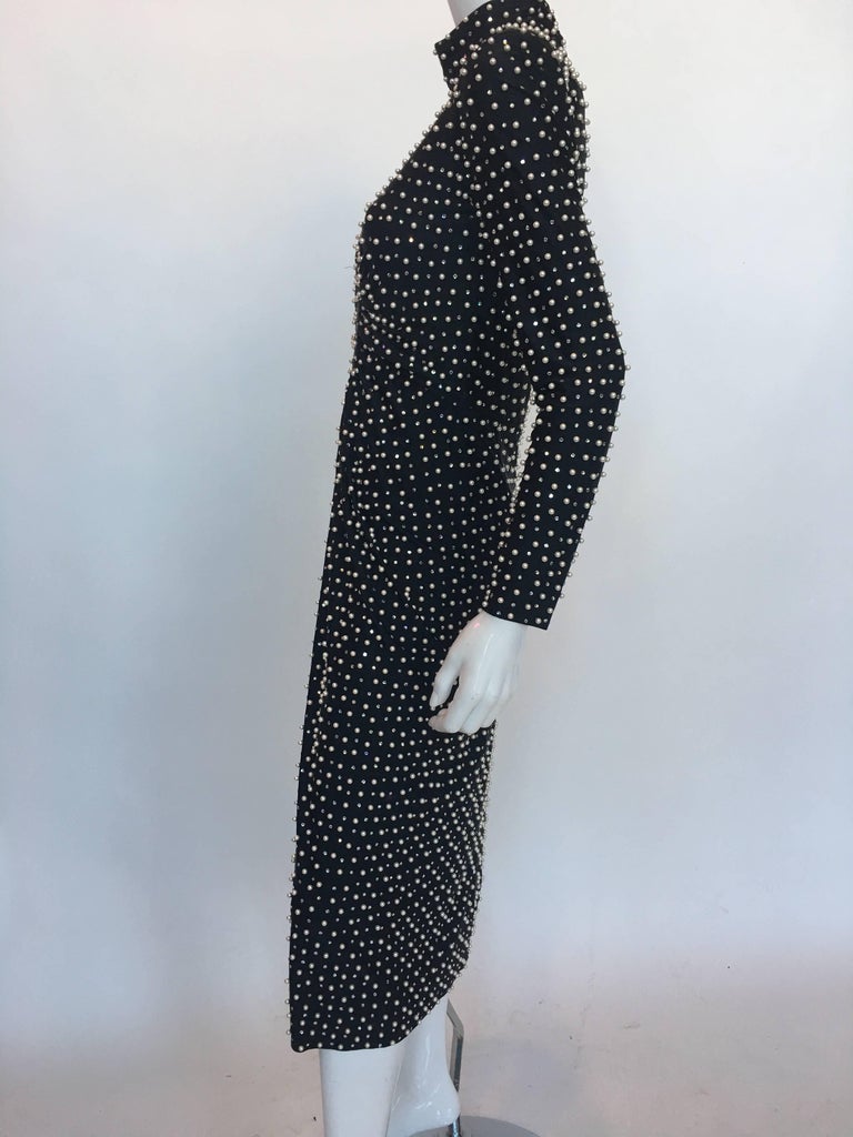 Lillie Rubin 1980's Pearl Encrusted Dress