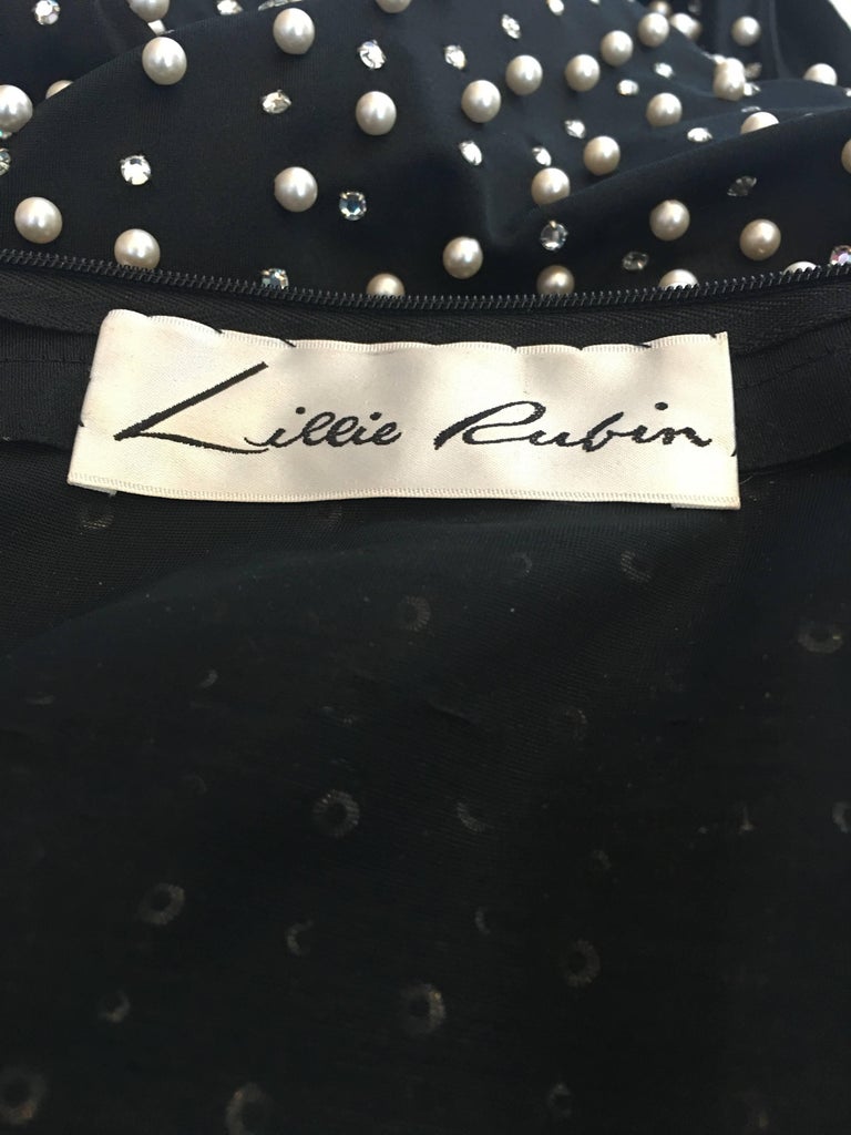 Lillie Rubin 1980's Pearl Encrusted Dress