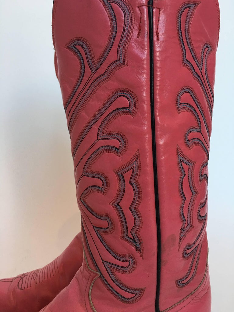 Tony Lama Vintage Pink Cowboy Boots