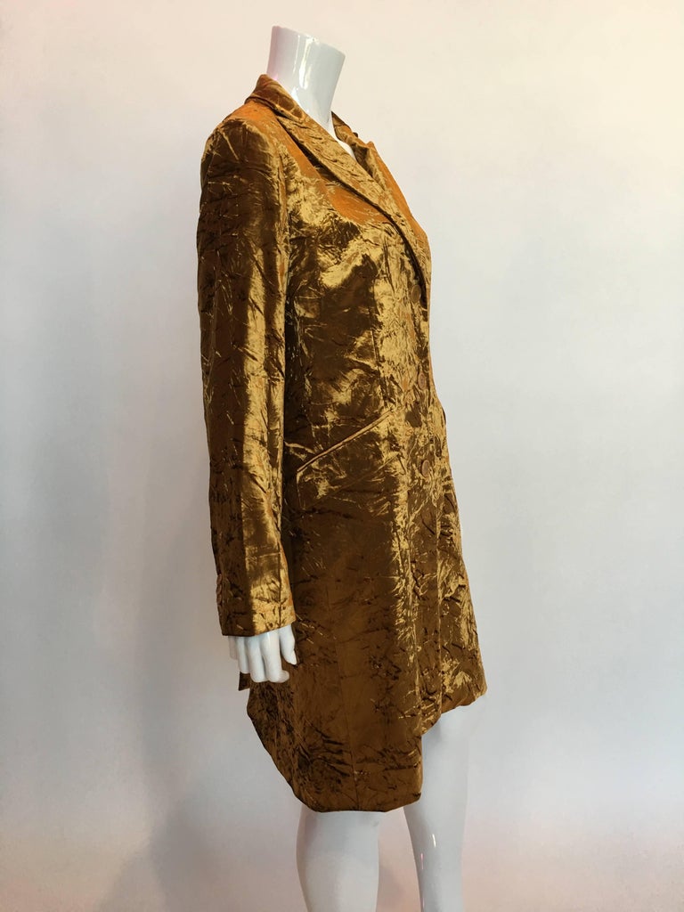 Etro Contemporary Gold Crushed Velvet Jacket
