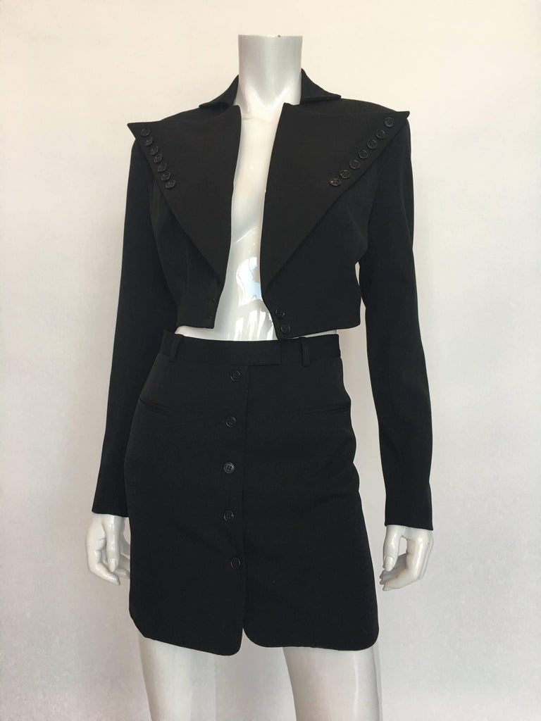 OMO by Norma Kamali 1980's Mini Skirt Suit