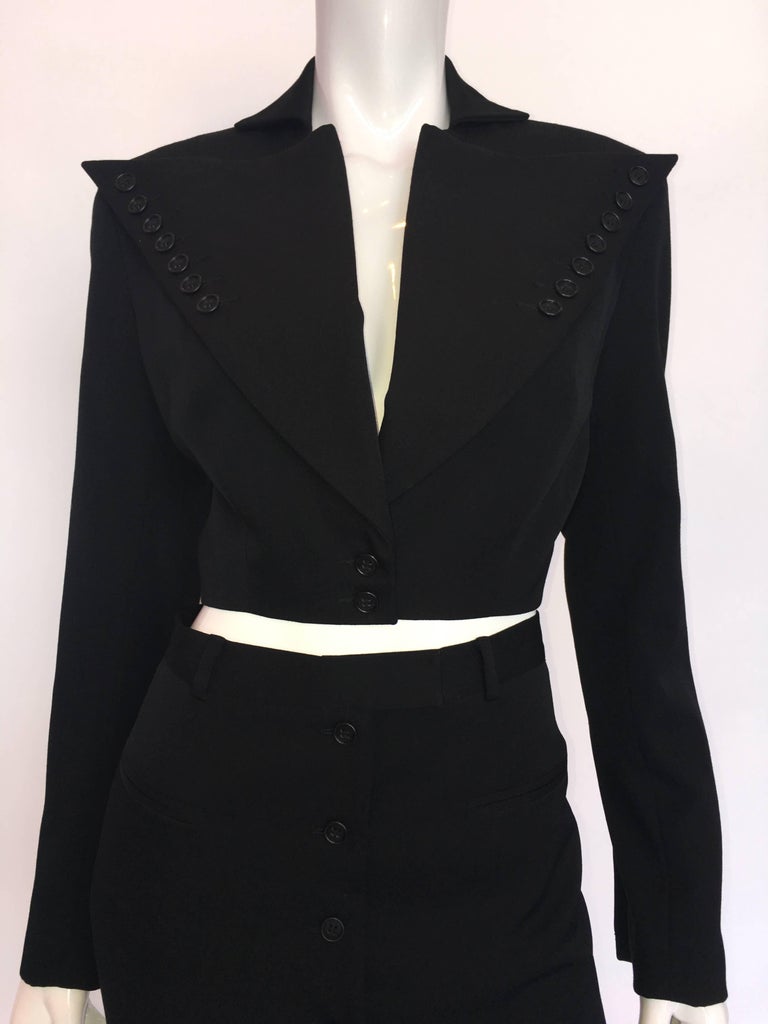 OMO by Norma Kamali 1980's Mini Skirt Suit