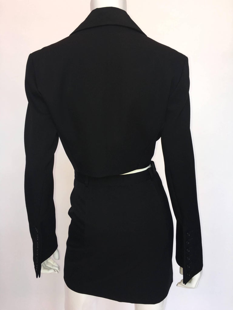 OMO by Norma Kamali 1980's Mini Skirt Suit
