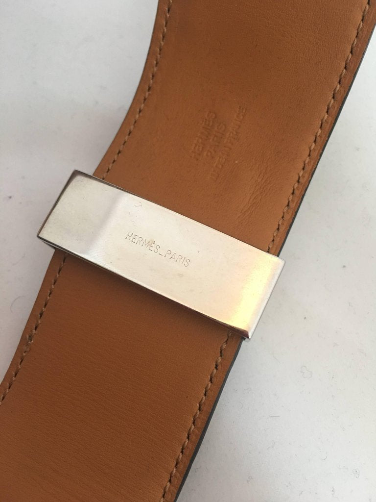 Hermès Cuir Collier de Chien Black & Silver Leather Cuff Bracelet