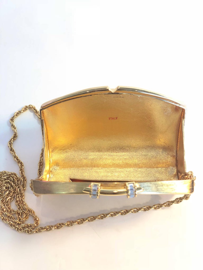 Rodo Gold Metal Evening Clutch