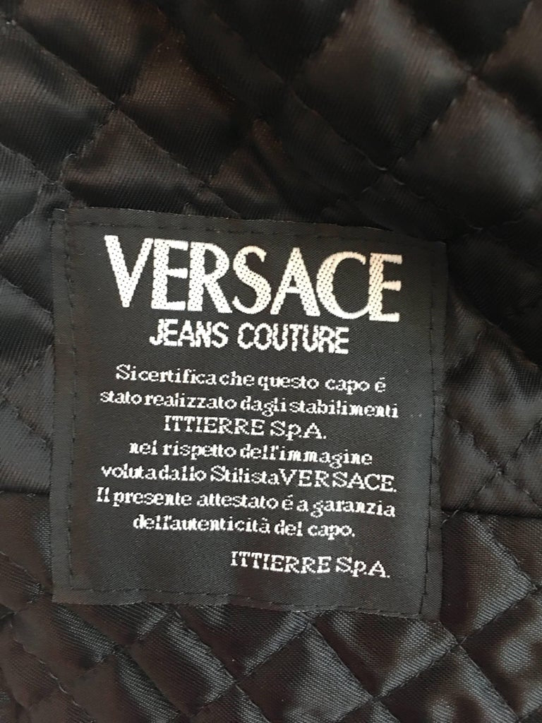 Versace 1990's Lizard Embossed Leather Jacket