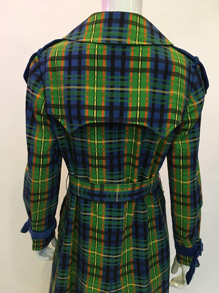 Estelle Allardale 1970's Plaid Maxi Coat