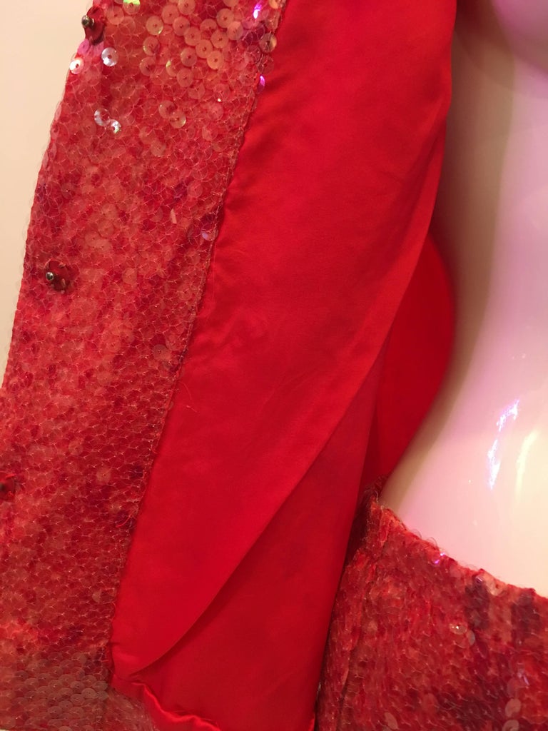 Bill Blass 1970's Lizard Print Sequin Two piece Suit