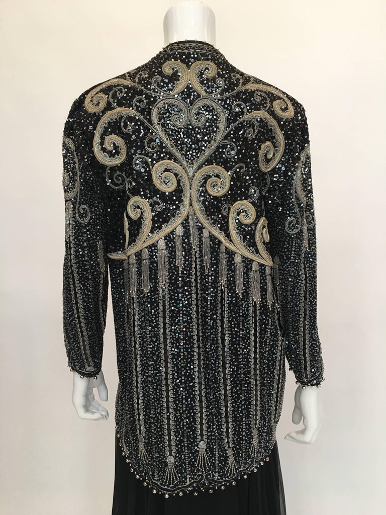 Zandra Rhodes 1980's Beaded and Sequined Jacket