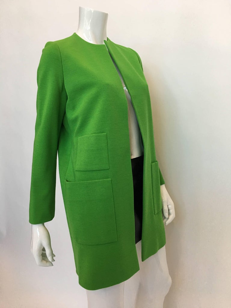 Norell Vintage 1960'S Kelly Green Coat