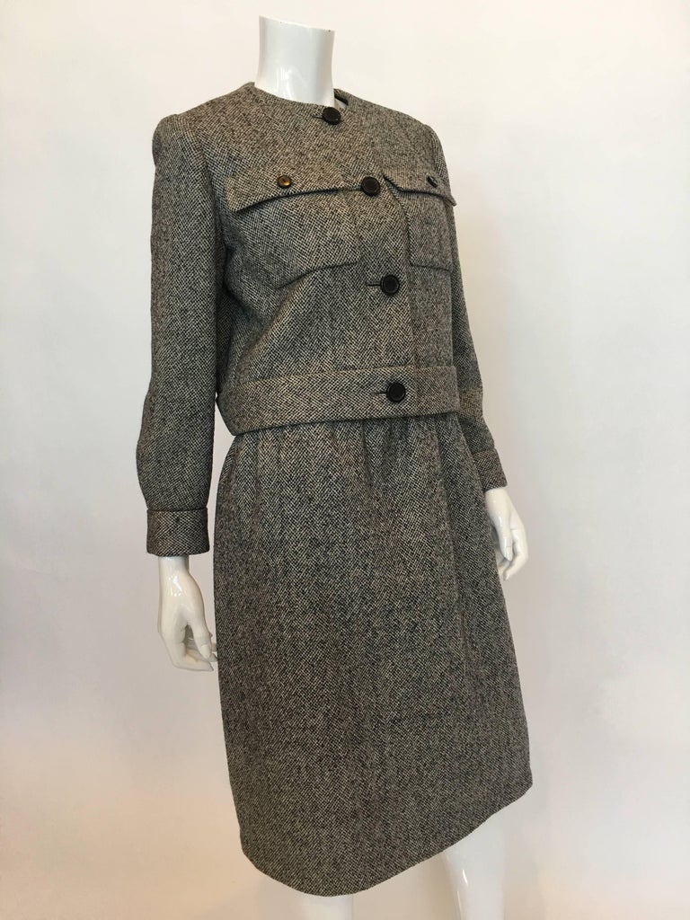 Norell Vintage 1960's Tweed Skirt Suit