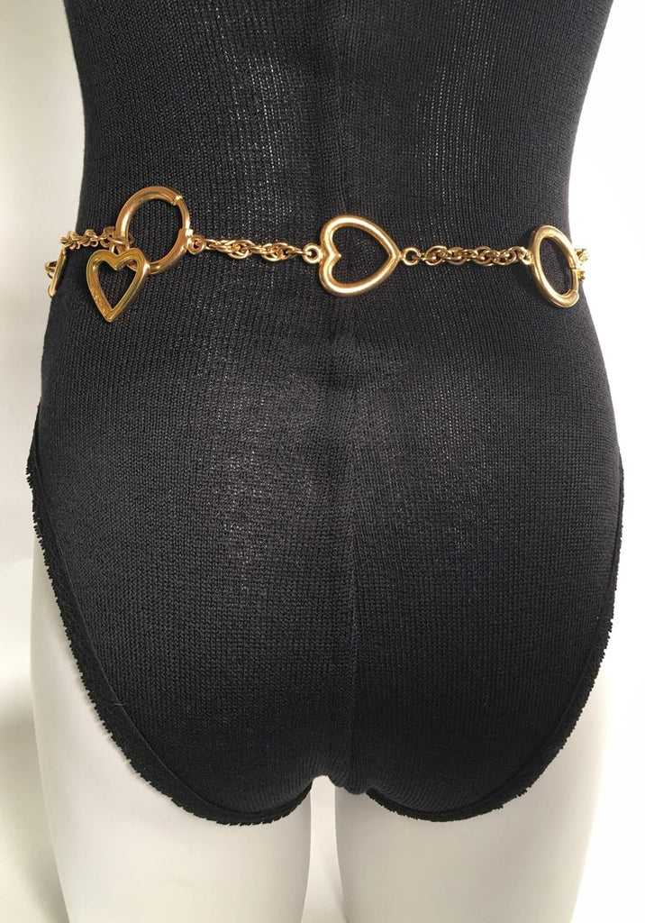 Moschino Gold Charm Chain Belt