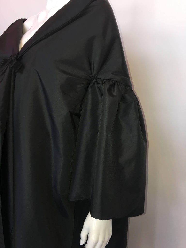 Victor Costa for Saks Fifth Ave 1980's Formal Black Opera Coat