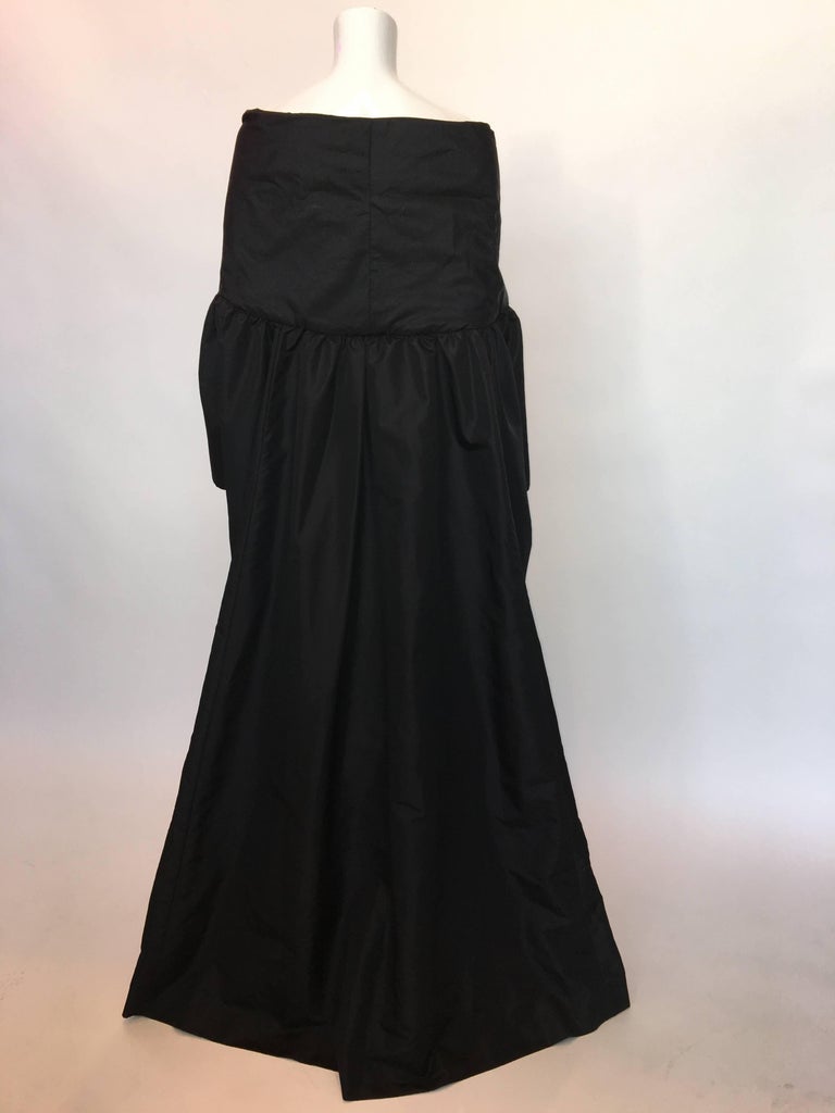 Victor Costa for Saks Fifth Ave 1980's Formal Black Opera Coat