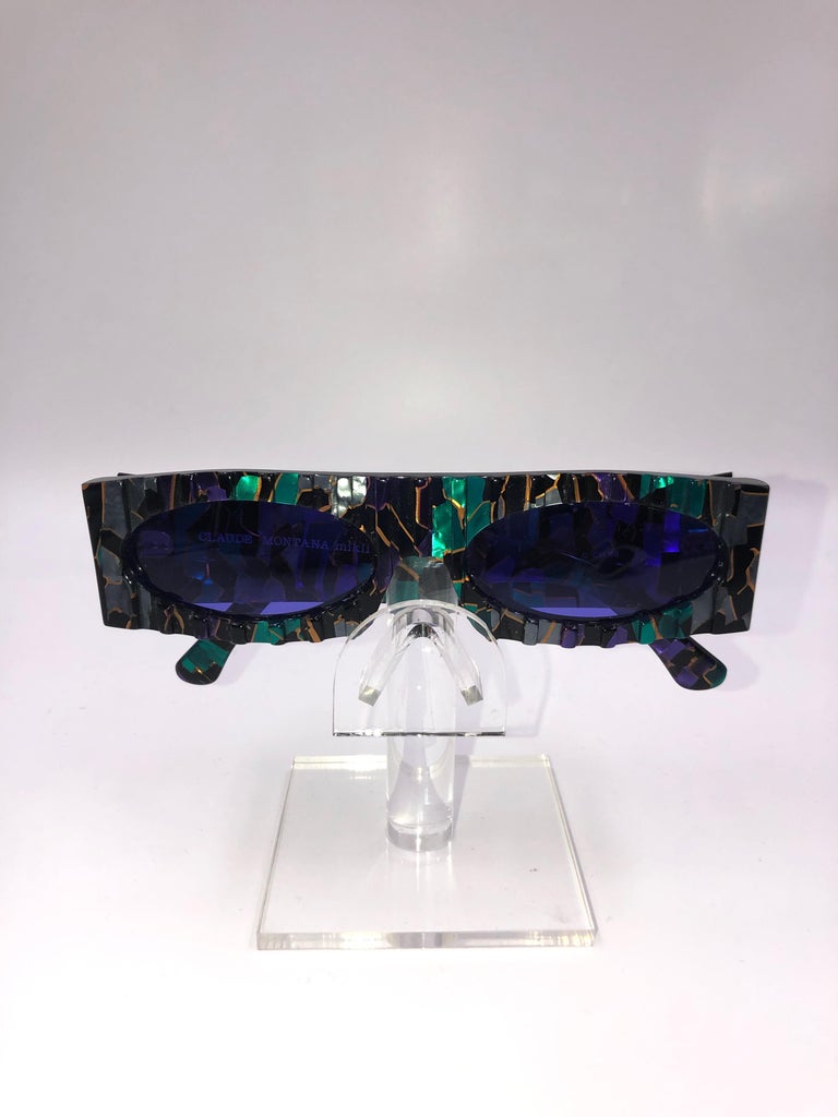 Claude Montana / Mikli New Wave 1980's Vintage Multi Colored Textured Frames