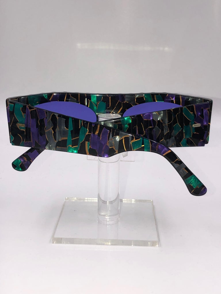 Claude Montana / Mikli New Wave 1980's Vintage Multi Colored Textured Frames