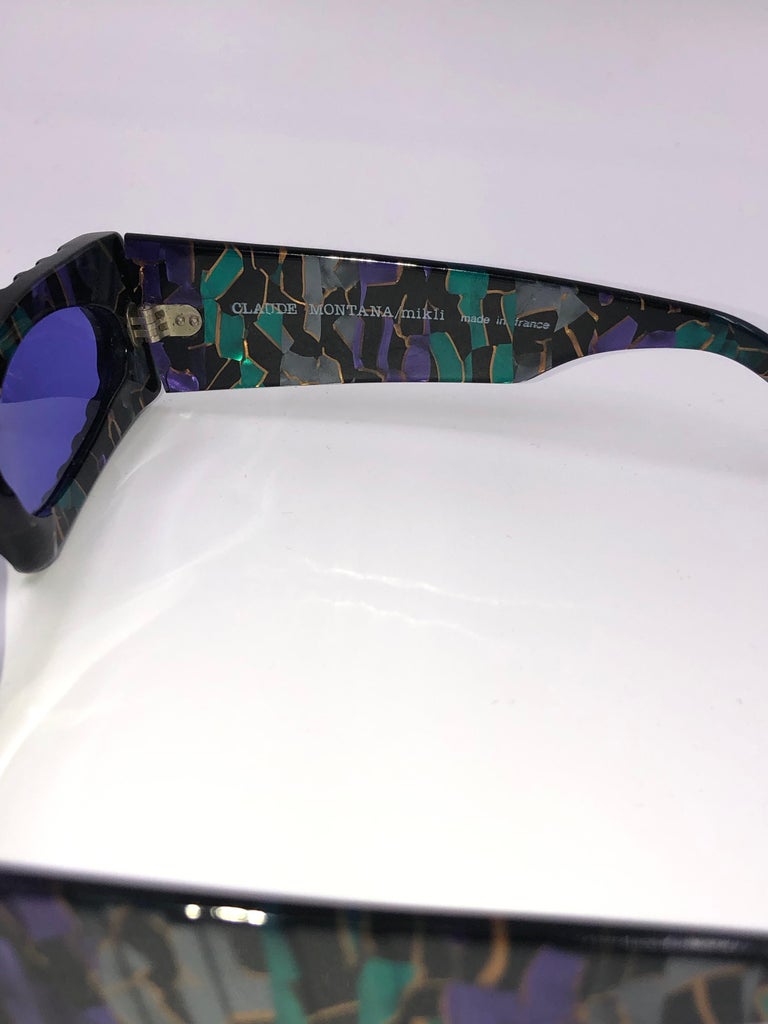 Claude Montana / Mikli New Wave 1980's Vintage Multi Colored Textured Frames