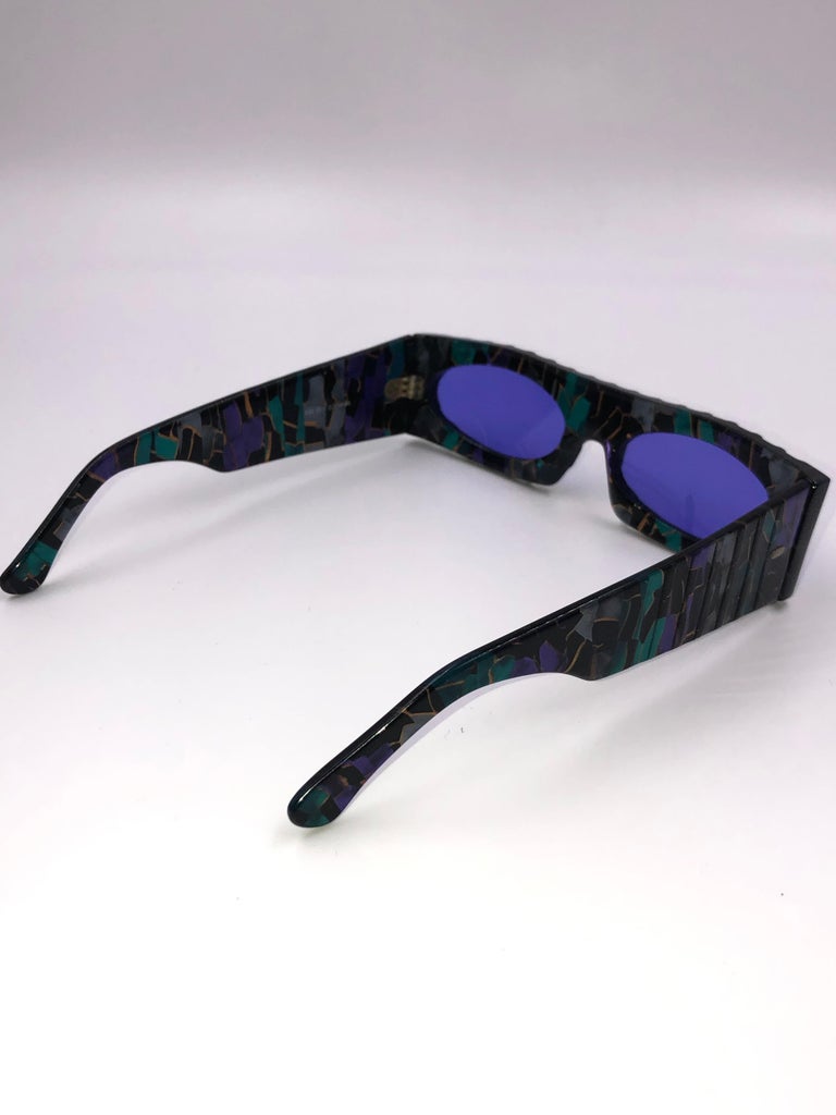 Claude Montana / Mikli New Wave 1980's Vintage Multi Colored Textured Frames