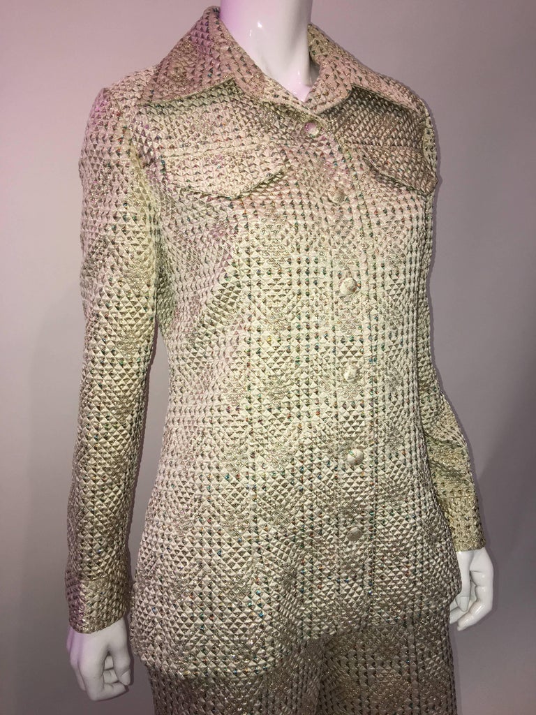 1970's Kent Originals Gold Lame Outfit