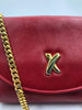 Paloma Picasso Red Leather Gold Chain Crossbody Disco Bag